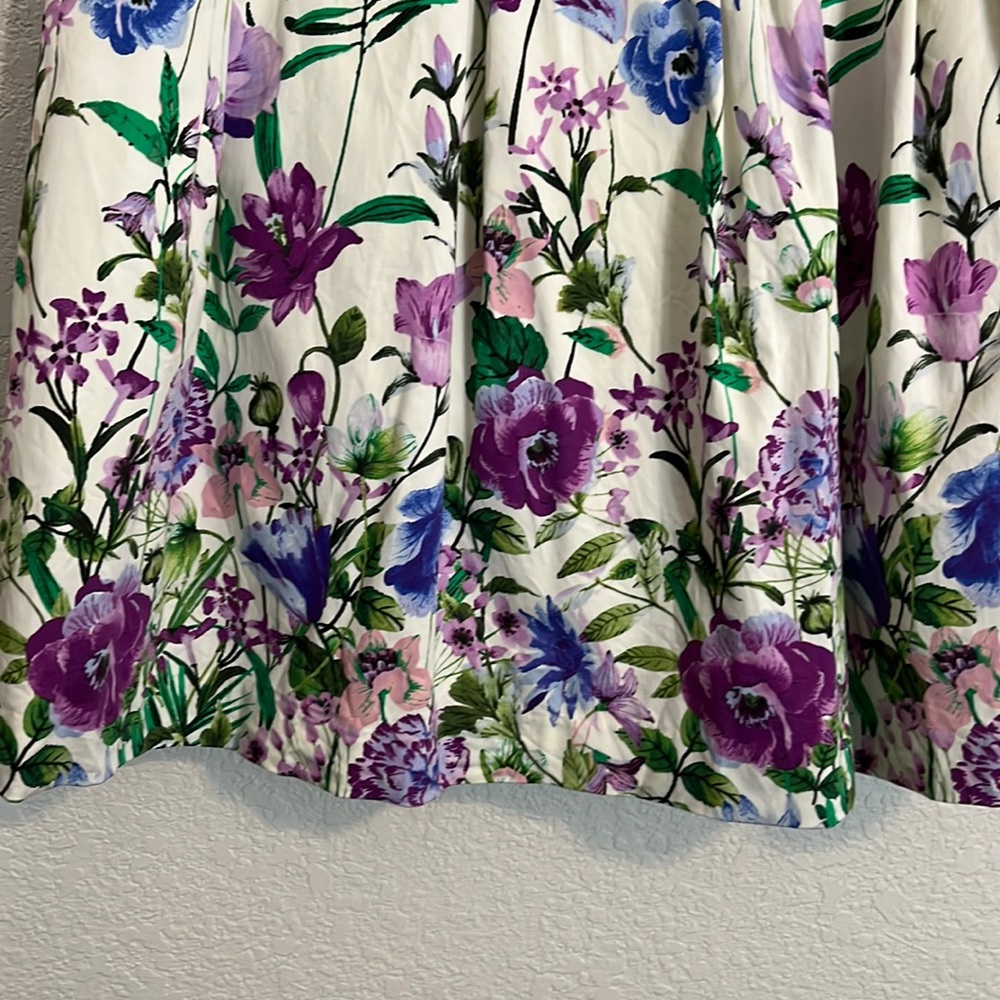 Talbots women’s 10 boho floral print flare mini skirt Office Fairycore Brunch - Picture 7 of 13
